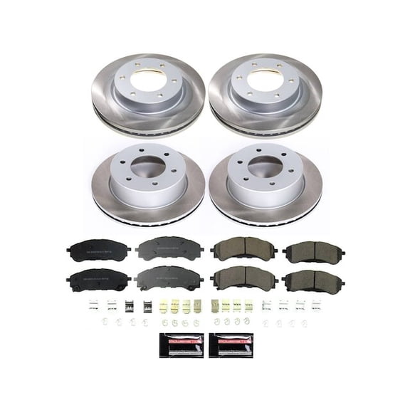 Front and Rear Brake Pad and Rotor Kit - Compatible with 2019 - 2023 Ford Ranger - Power Stop