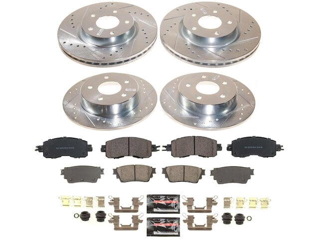 Front and Rear Brake Pad and Rotor Kit - Compatible with 2019 - 2023 ...