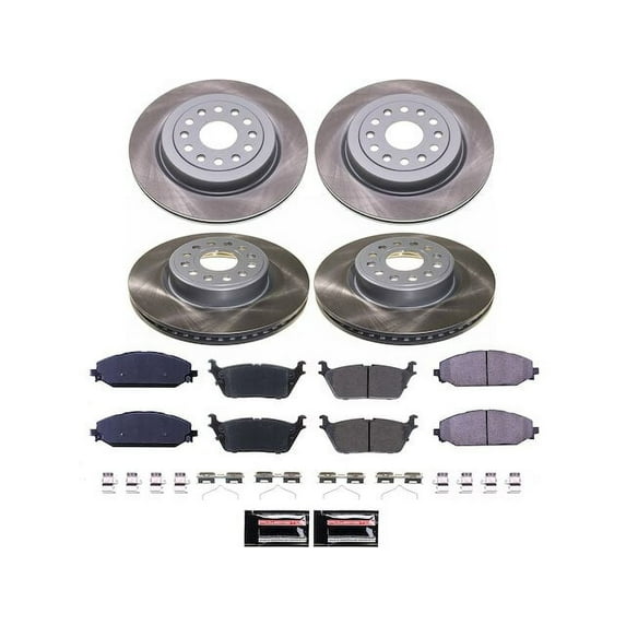 Front and Rear Brake Pad and Rotor Kit - Compatible with 2019 - 2025 Ram 1500 2020 2021 2022 2023 2024