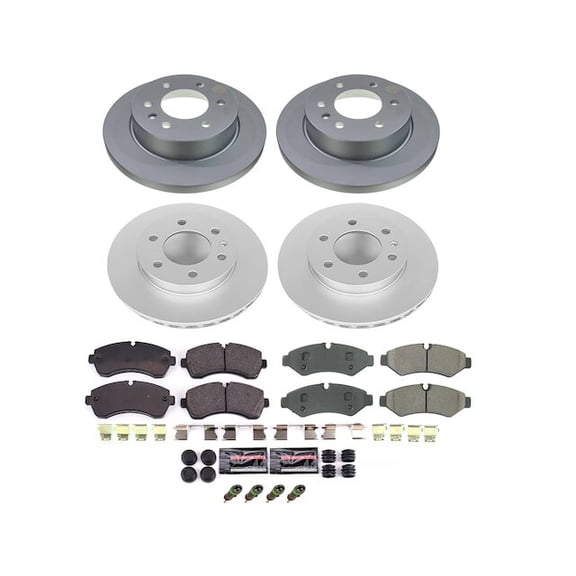 Front and Rear Brake Pad and Rotor Kit - Compatible with 2020 - 2023 Mercedes-Benz Sprinter 1500 - Power Stop