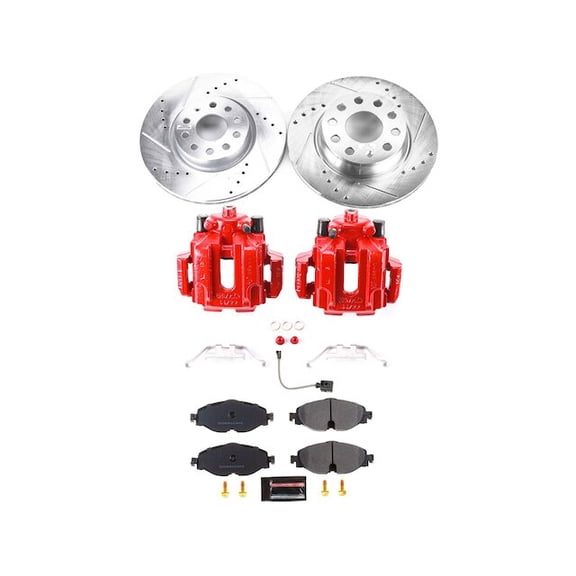 Front and Rear Brake Pad and Rotor Kit - Compatible with 2021 - 2022 Volkswagen Passat