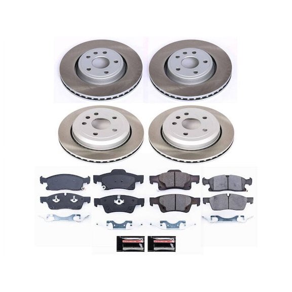 Front and Rear Brake Pad and Rotor Kit - Compatible with 2021 - 2024 Dodge Durango 2022 2023