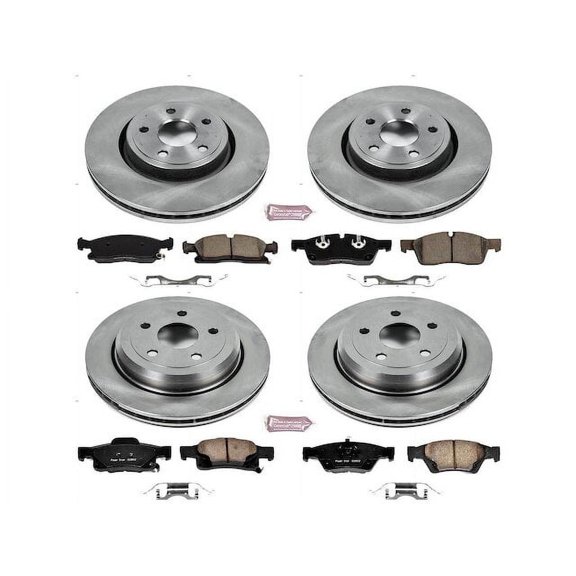 Front and Rear Brake Pad and Rotor Kit - Compatible with 2021 - 2024 Dodge Durango 2022 2023