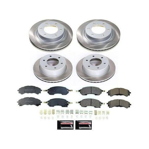 Front and Rear Brake Pad and Rotor Kit - Compatible with 2021 - 2024 Ford Bronco - Power Stop