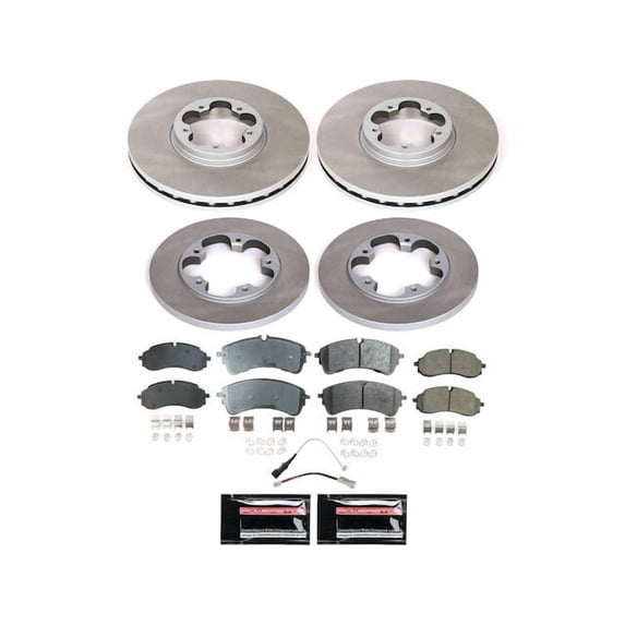 Front and Rear Brake Pad and Rotor Kit - Compatible with 2022 - 2023 Ford Transit-350 - Power Stop