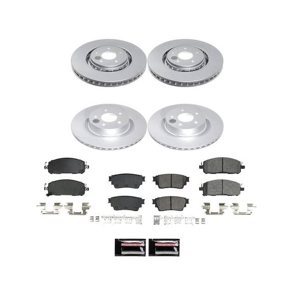 Front and Rear Brake Pad and Rotor Kit - Compatible with 2022 - 2024 INFINITI QX60 2023