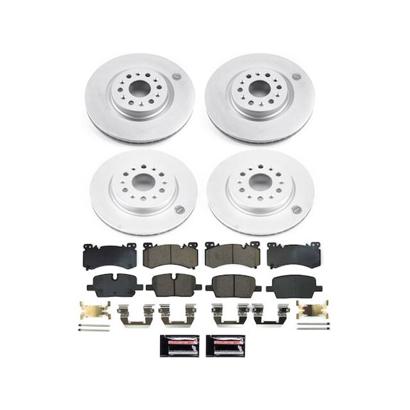 Front and Rear Brake Pad and Rotor Kit - Compatible with 2022 Cadillac XT6 2.0L 4-Cylinder