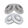 thumbnail image 1 of Front and Rear Brake Rotor Set 4 Piece - Compatible with 2011 - 2018 Volkswagen Jetta 2012 2013 2014 2015 2016 2017, 1 of 2