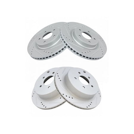 Front and Rear Brake Rotor Set 4 Piece - Compatible with 2014 - 2020 INFINITI QX60 2015 2016 2017 2018 2019
