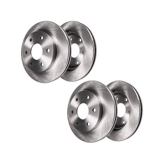 Front and Rear Brake Rotor Set - Compatible with 2003 - 2005 Chevy Astro 2004