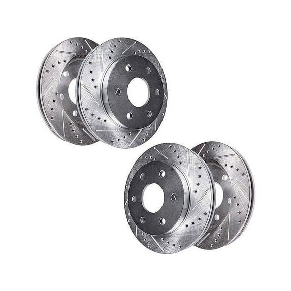 Front and Rear Brake Rotor Set - Compatible with 2003 - 2005 GMC Safari 2004