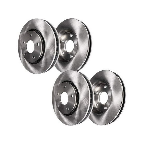 Front and Rear Brake Rotor Set - Compatible with 2014 - 2015 INFINITI Q60