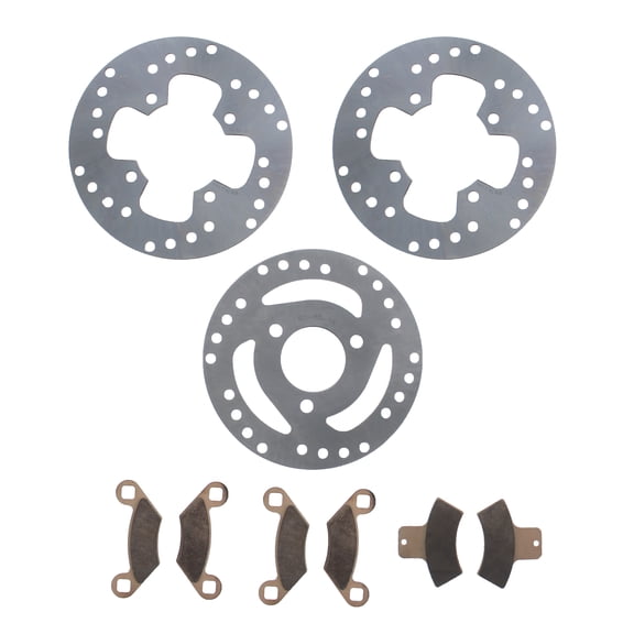 Front and Rear Brake Rotors and Brake Pads fits 2000 2001 Polaris Magnum 325 2x4