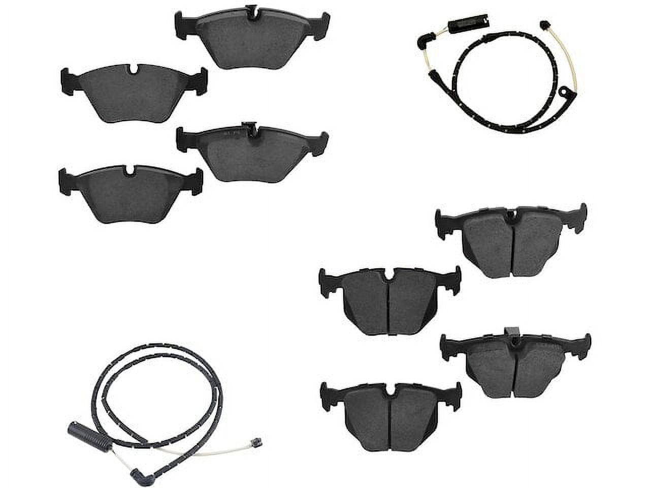 Front and Rear Ceramic Brake Pad Set with Wear Sensors Compatible with 2004 2010 BMW X3 2005