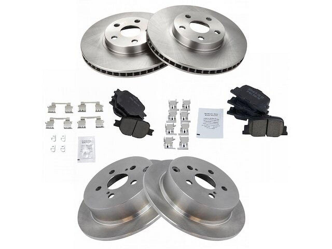 Front and Rear Ceramic Brake Pad and Rotor Kit Compatible with 2005