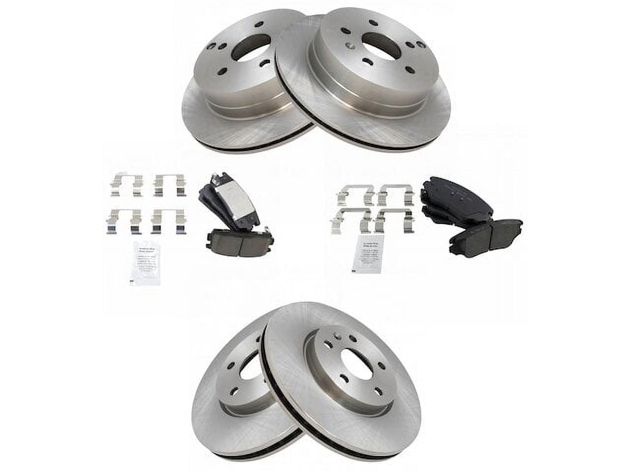 Front and Rear Ceramic Brake Pad and Rotor Kit Compatible with 2010