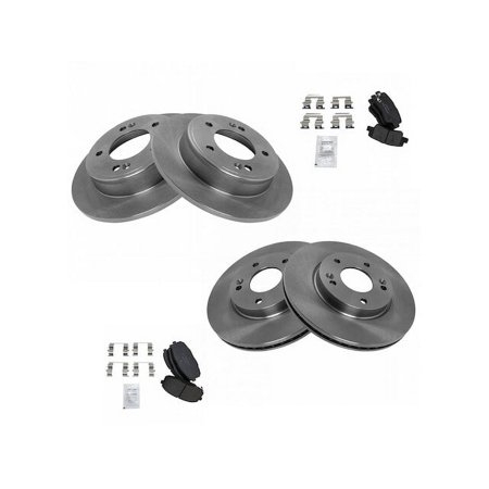 Front and Rear Ceramic Brake Pad and Rotor Kit - Compatible with 2014 - 2016 Kia Soul 2015