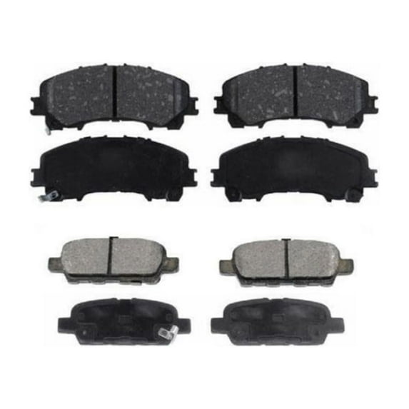 Front and Rear Ceramic Brake Pads For 14-17 Infiniti Q50 With Out Sport Package