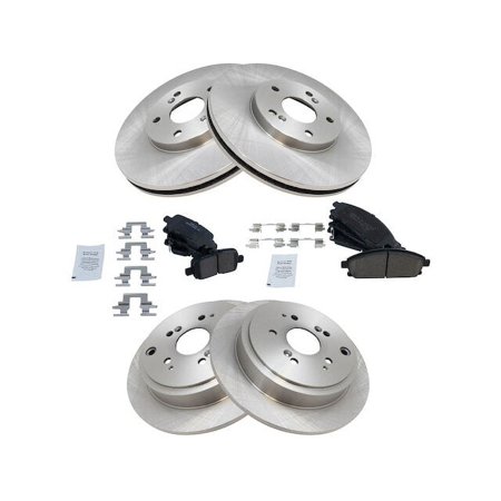 Front and Rear Ceramic Brake Pads and Rotor Kit - 5 Lug - Vented Rotors - Compatible with 2003 - 2006 Acura MDX 2004 2005