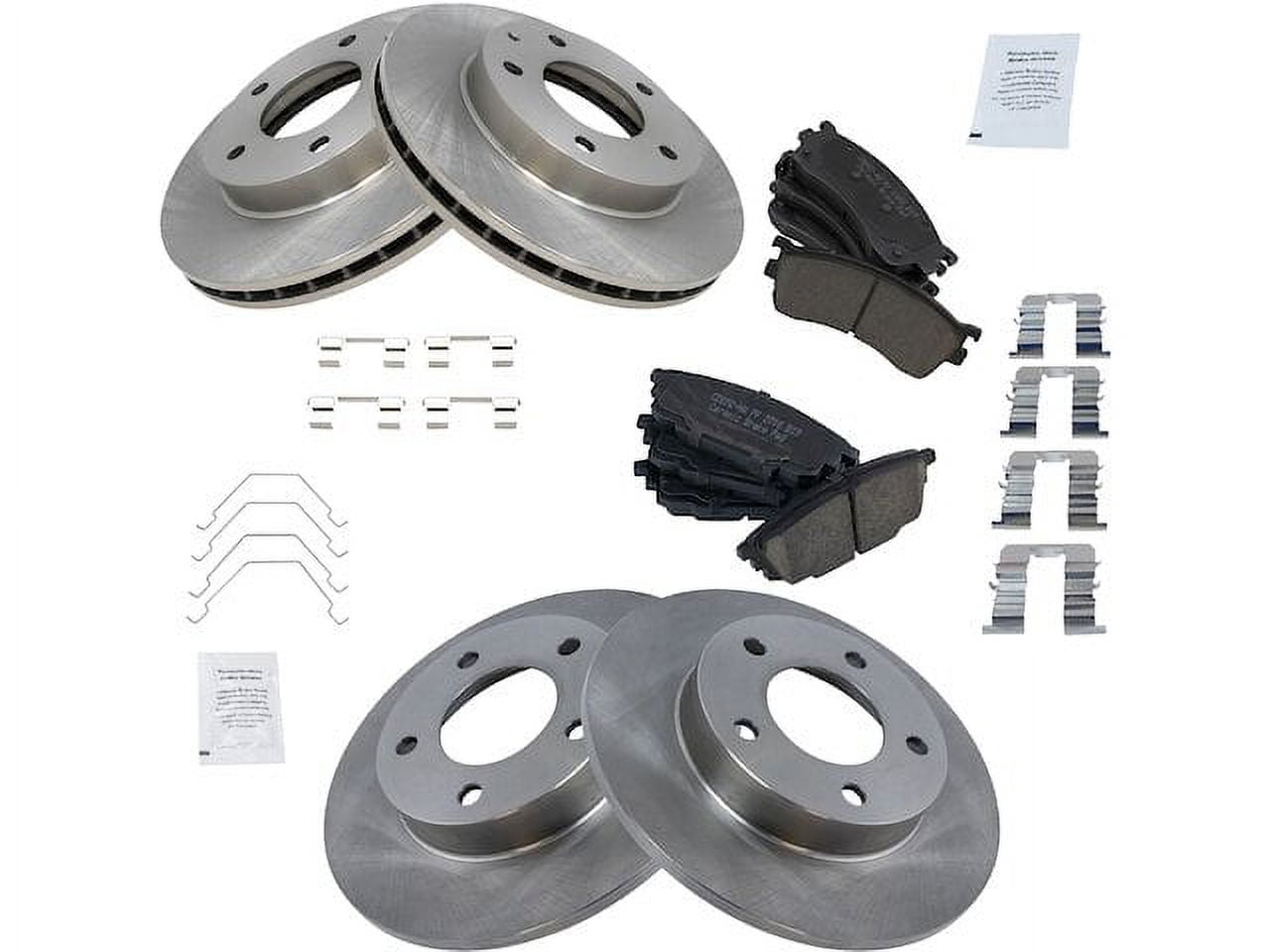 PowerSport Rear Brake Kit - Ceramic Pads & Rotors For 2001-2003 Mazda Protege / Protege5 (Complete Set) - View #4