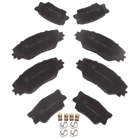 Front and Rear Ceramic Brake Set - Dust Free Quiet Performance-8X Front + Rear Ceramic Brake Pads