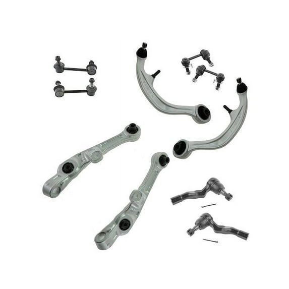 Front and Rear Control Arm Ball Joint Tie Rod End Kit 10 Piece - Compatible with 2005 - 2007 INFINITI G35 RWD Coupe 2006