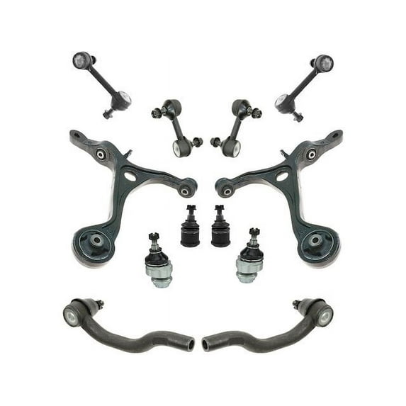 Front and Rear Control Arm Ball Joint Tie Rod End Kit 12 Piece - Compatible with 2003 - 2007 Honda Accord 2004 2005 2006