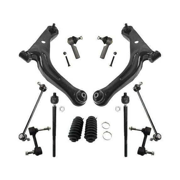 Front and Rear Control Arm Ball Joint Tie Rod and Sway Bar Link Kit - Compatible with 2009 Mercury Mariner