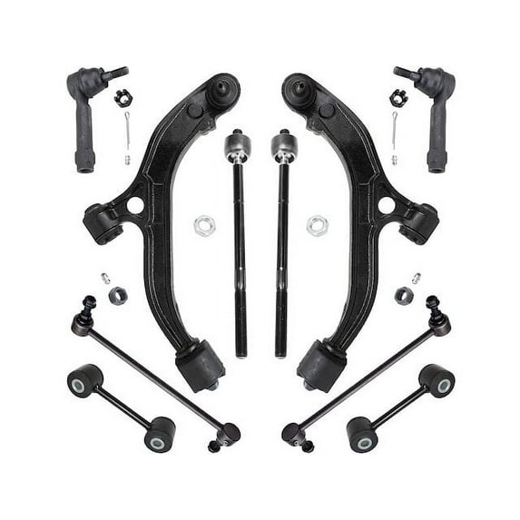 Front and Rear Control Arm Sway Bar Link Tie Rod Kit - Compatible with 2001 - 2003 Chrysler Voyager 2002