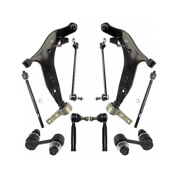 Front and Rear Control Arm Sway Bar Link Tie Rod Kit - Compatible with 2004 - 2009 Nissan Quest 2005 2006 2007 2008