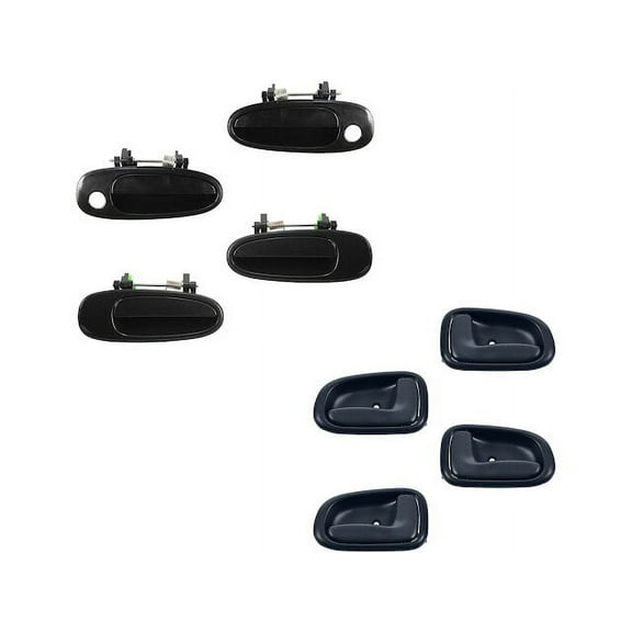 Front and Rear Door Handle Set 8 Piece - Compatible with 1993 - 1997 Toyota Corolla 1994 1995 1996