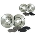 thumbnail image 1 of Front and Rear Drilled Slotted Brake Rotor+Ceramic Pads fit 90-93 Acura Integra, 1 of 2