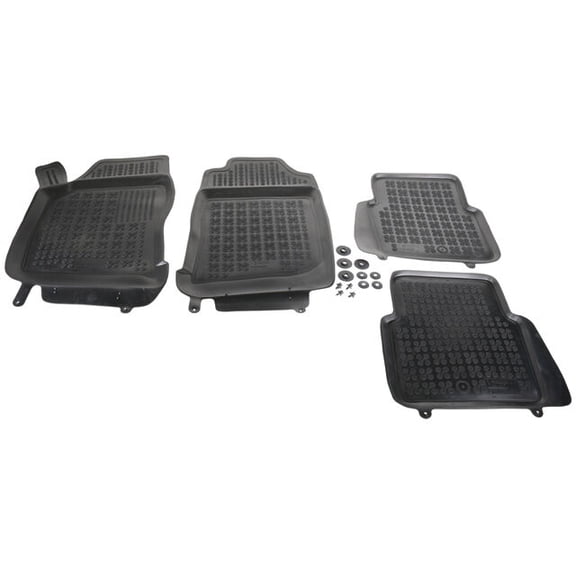 Front and Rear Floor Mat Set - Compatible with 2003 - 2011 Saab 9-3 Sedan 2004 2005 2006 2007 2008 2009 2010