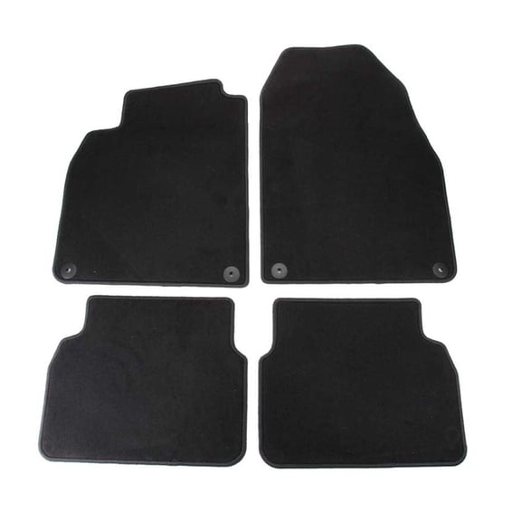 Front and Rear Floor Mats Black 12824103 for Saab 9-3 2008-2010