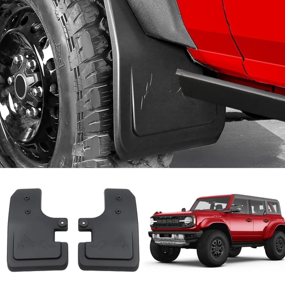 Front and Rear Mud Flaps Compatible with Ford Bronco 2/4-Door 2026, 2021-2025 Exterior Accessories No Punching Required 4PCS