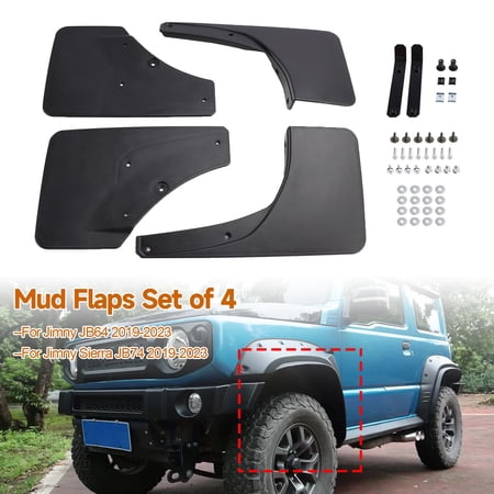 Front and Rear Mud Flaps Fender Mudguard For Suzuki Jimny JB64 JB74 2019-2023#9