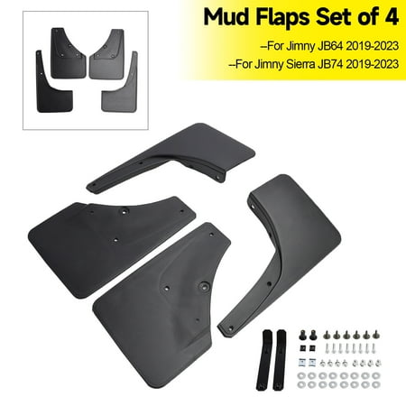 Front and Rear Mud Flaps Fender Mudguard For Suzuki Jimny JB64 JB74 2019-2023