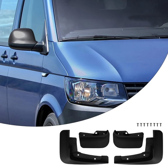 Front and Rear Mud Flaps for Multivan and Carvelle 2008-2020, Compatible with Van Models