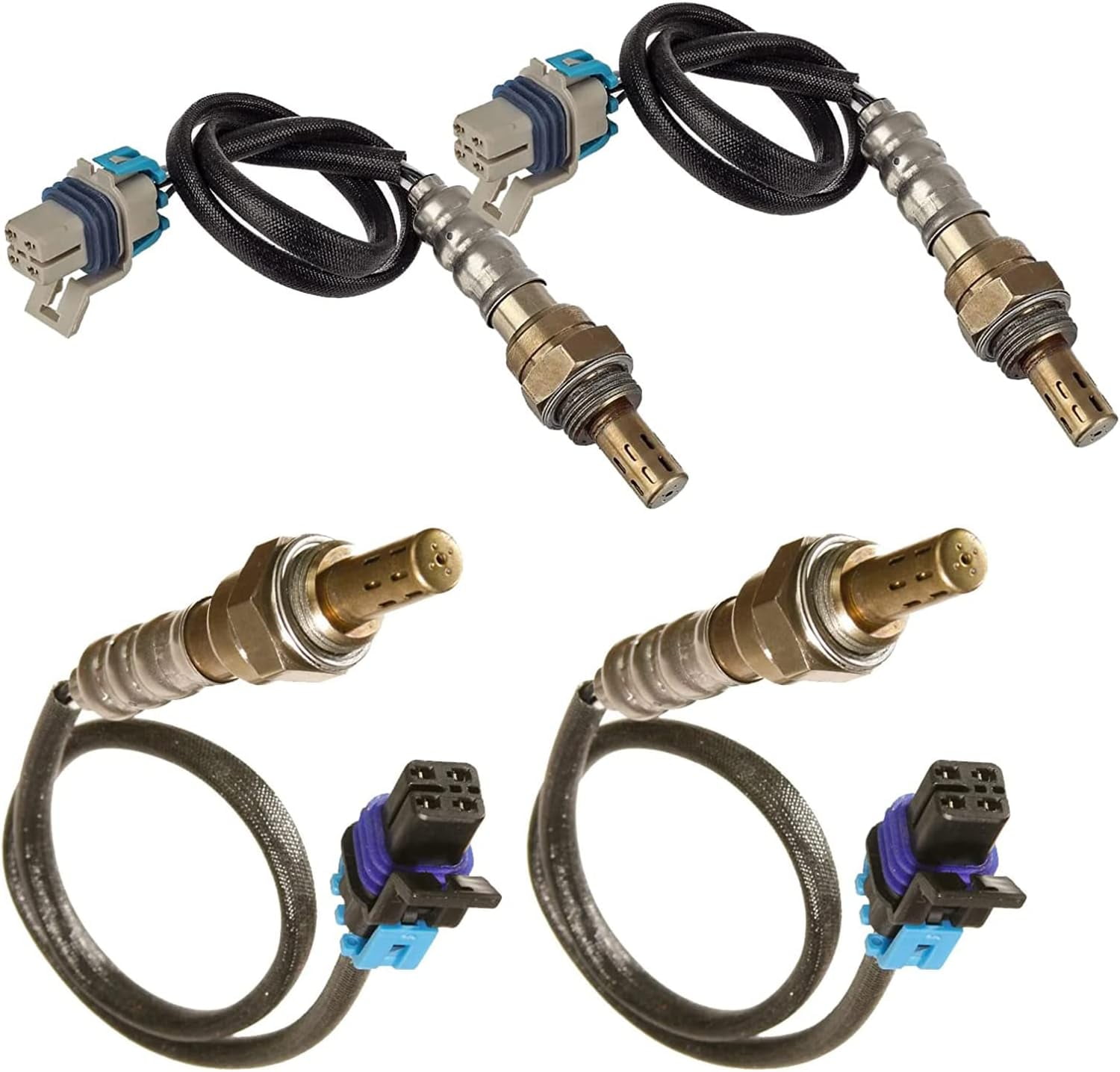 4PCS Oxygen O2 Sensor Upper+Lower For 2013-2016 2017 2018 2019 Cadillac XTS 3.6L