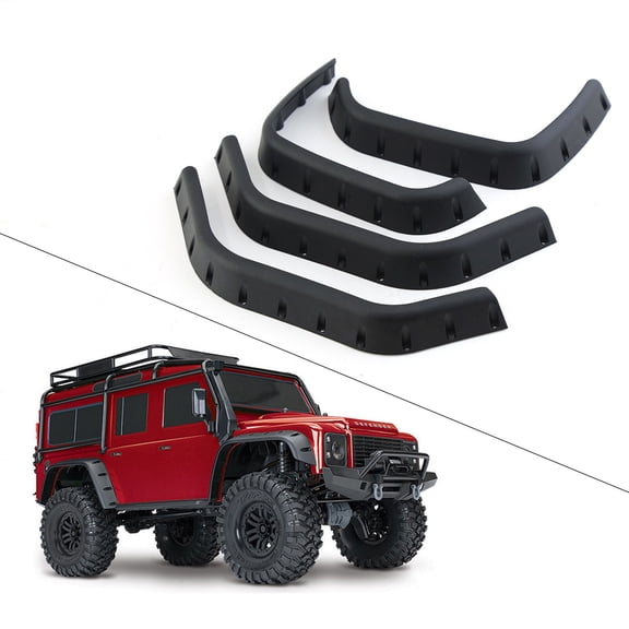 Front and Rear Plastic Fender Flares for Traxxas 1/10 TRX-4 Defender RC Crawler Durable, Lightweight Mud Guard Upgrade, Part #8017