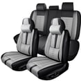 thumbnail image 1 of (Front and Rear Seats)Fit for Lexus 97% Models,Faux Leather Seat Covers,Waterproof Car Seat Cushions,Easy Installation(Black+Gray,Pillows), 1 of 8