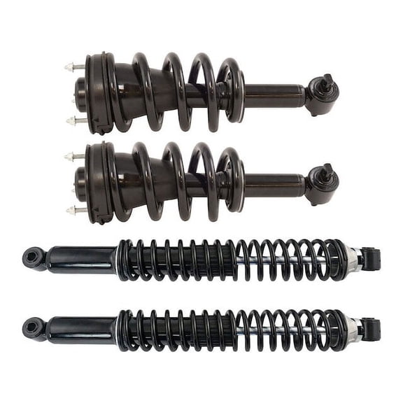 Front and Rear Shock Absorber and Coil Spring Assembly Kit 4 Piece - Compatible with 2007 - 2013 Cadillac Escalade 2008 2009 2010 2011 2012