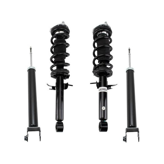 Front and Rear Shock Absorber and Coil Spring Assembly Set 4 Piece - Compatible with 2014 - 2015 INFINITI Q60 RWD