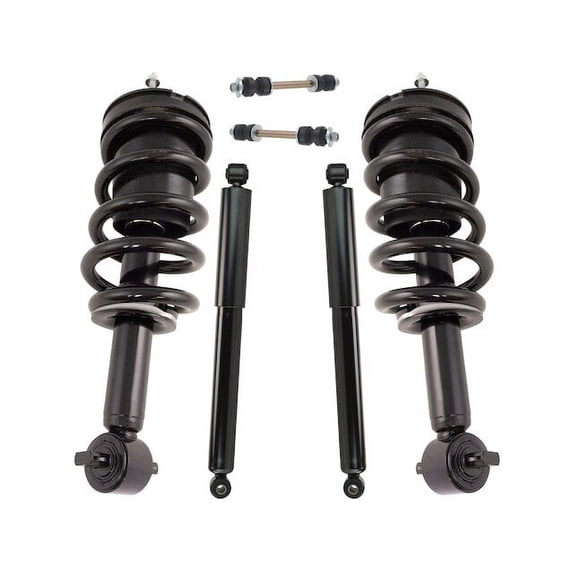 Front and Rear Shock Coil Spring Sway Bar Link Kit 6 Piece - Compatible with 2007 - 2014 Chevy Suburban 1500 2008 2009 2010 2011 2012 2013