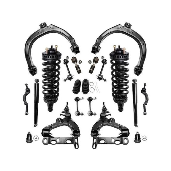 Front and Rear Shock Strut Coil Spring Control Arm Kit - Compatible with 2005 - 2007 Saab 9-7x 4.2L 6-Cylinder 2006