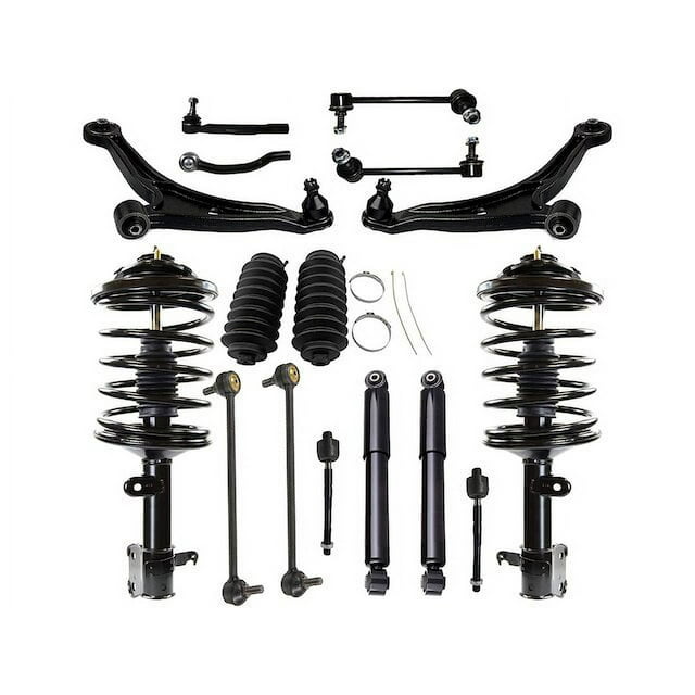 Front and Rear Shock Strut Coil Spring Control Arm Kit Compatible