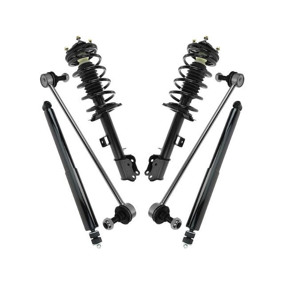 Front and Rear Shock Strut Coil Spring Sway Bar Link Kit 6 Piece - Compatible with 2008 - 2012 Ford Escape 2009 2010 2011