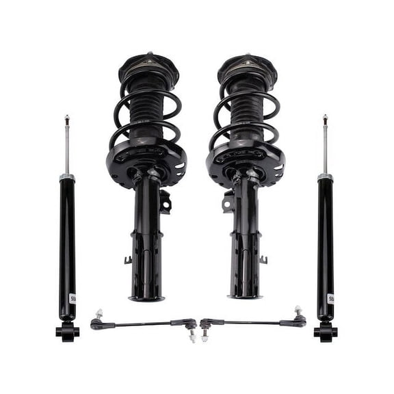 Front and Rear Shock Strut Coil Spring Sway Bar Link Kit 6 Piece - Compatible with 2016 - 2019 Chevy Cruze 1.4L 4-Cylinder 2017 2018
