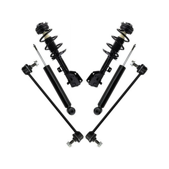Front and Rear Shock Strut Coil Spring Sway Bar Link Kit 6 Piece - Compatible with 2017 - 2020 Chrysler Pacifica 2018 2019