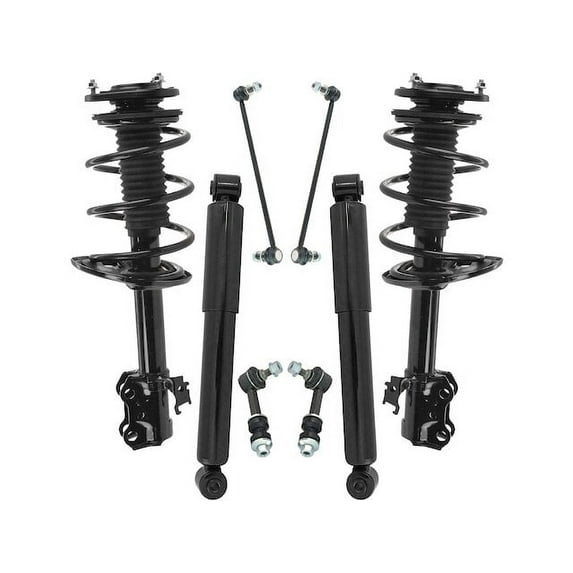 Front and Rear Shock Strut Coil Spring Sway Bar Link Kit 8 Piece - Compatible with 2006 - 2008 Toyota RAV4 2007